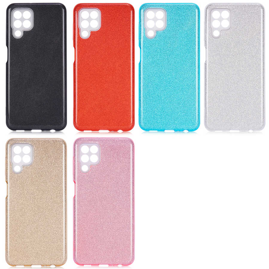 Galaxy M22 Kılıf Zore Shining Silikon Gold