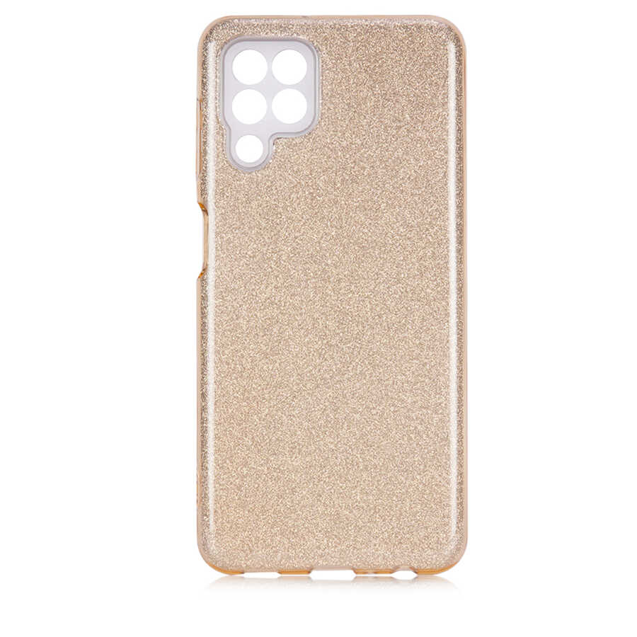 Galaxy M22 Kılıf Zore Shining Silikon Gold