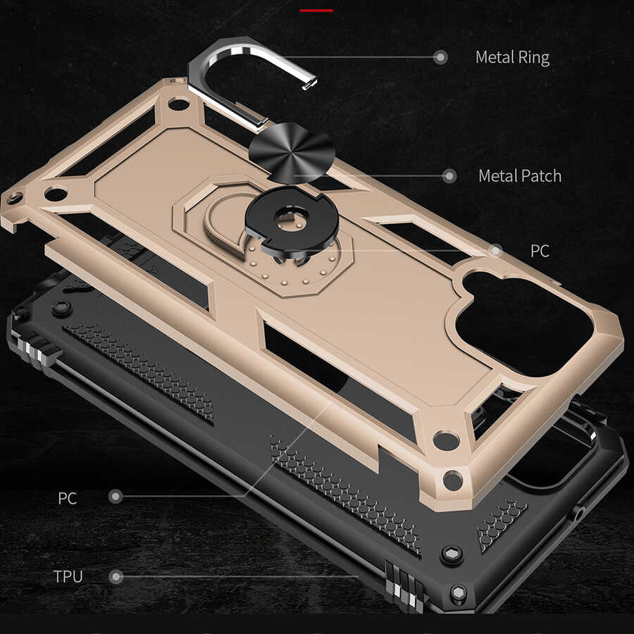 Galaxy M22 Kılıf Zore Vega Kapak Siyah