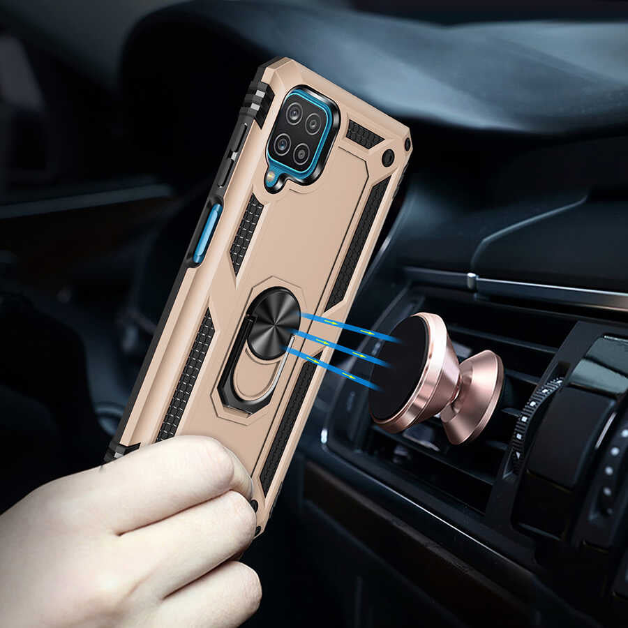 Galaxy M22 Kılıf Zore Vega Kapak Siyah
