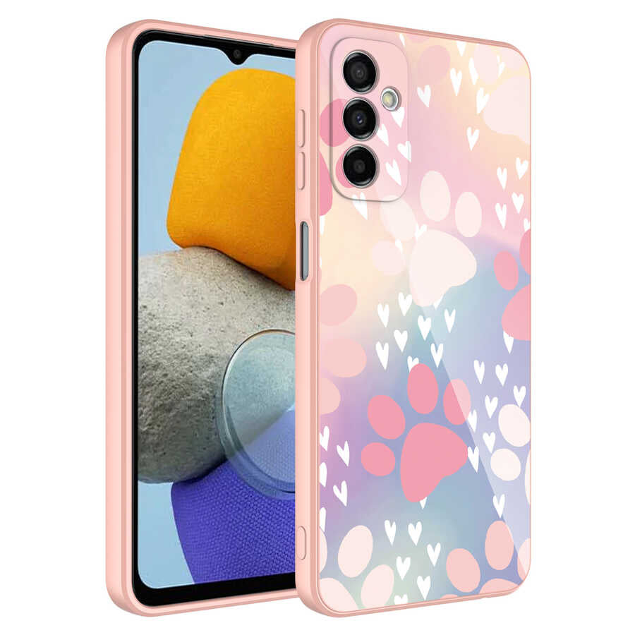 Galaxy M23 Kılıf Kamera Korumalı Desenli Sert Silikon Zore Epoksi Kapak NO7