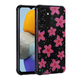 Galaxy M23 Kılıf Simli Desenli Kamera Korumalı Parlak Zore Popy Kapak Çiçek