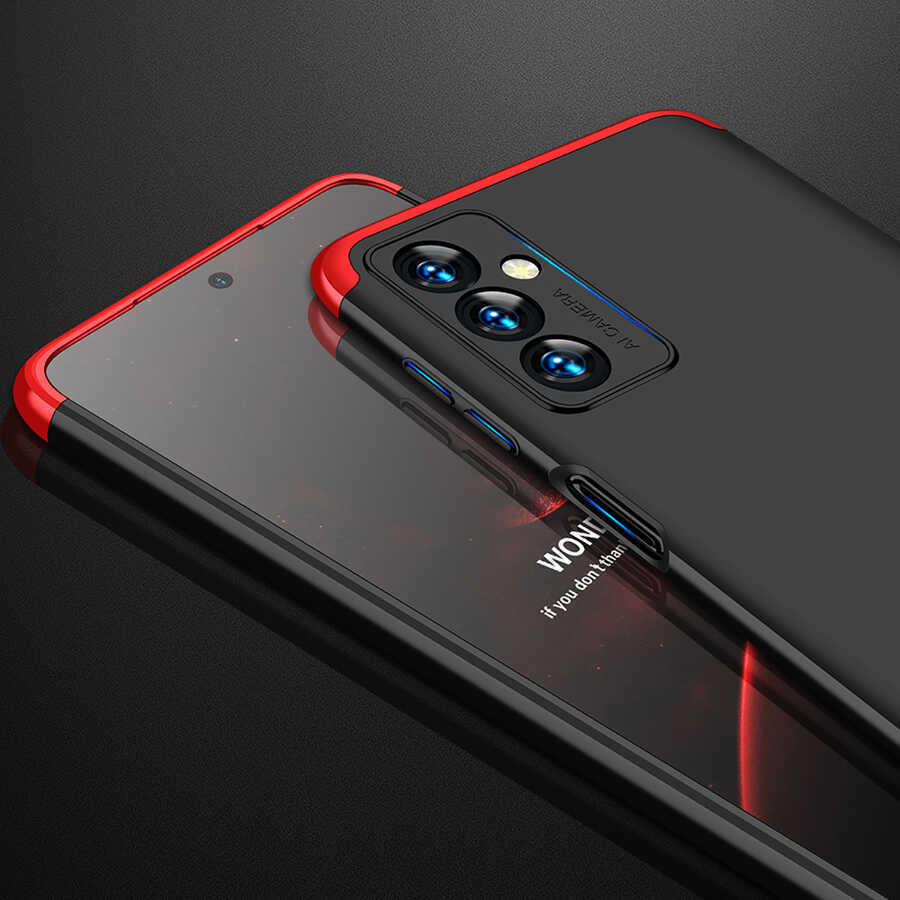Galaxy M23 Kılıf Zore Ays Kapak Siyah-Mavi