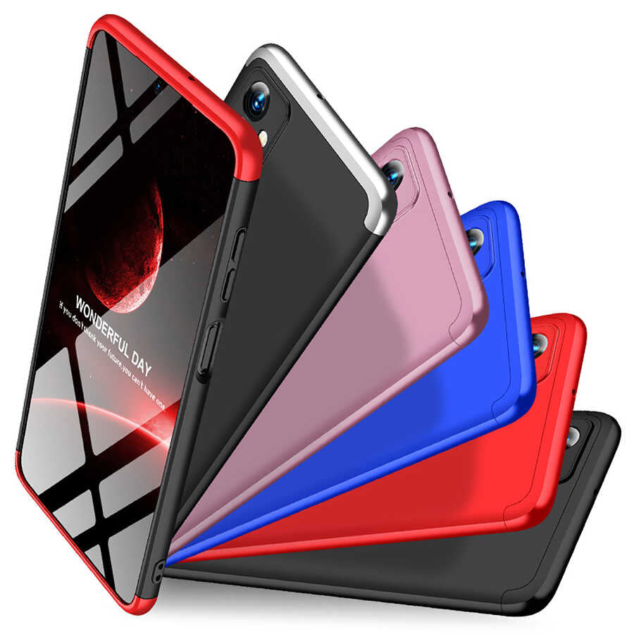 Galaxy M23 Kılıf Zore Ays Kapak Siyah-Mavi