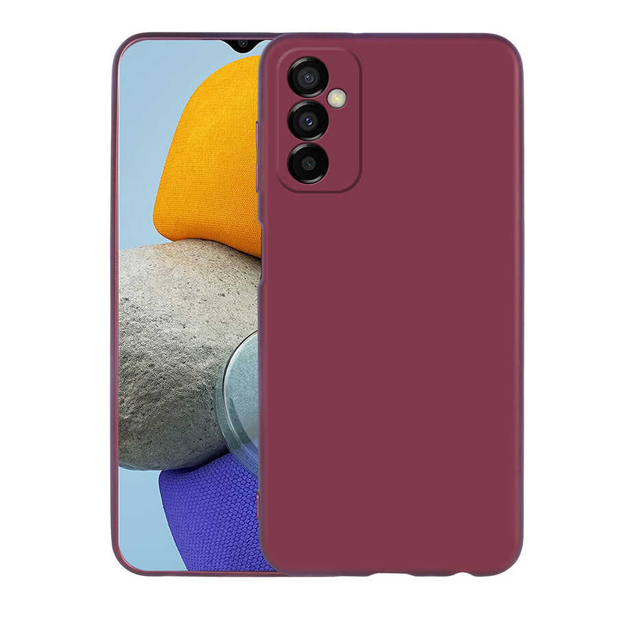 Galaxy M23 Kılıf Zore Premier Silikon Kapak Mürdüm