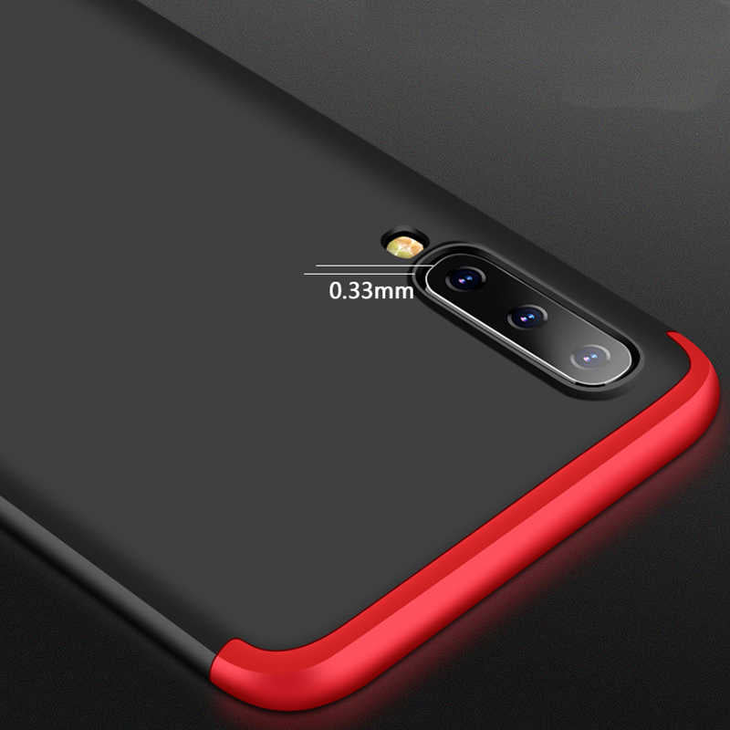 Galaxy M30 Kılıf Zore Ays Kapak Siyah-Kırmızı