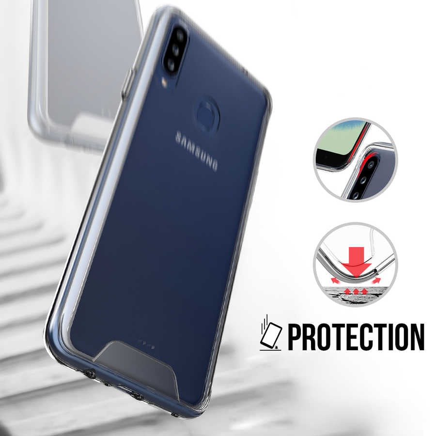 Galaxy M30 Kılıf Zore Gard Silikon Renksiz