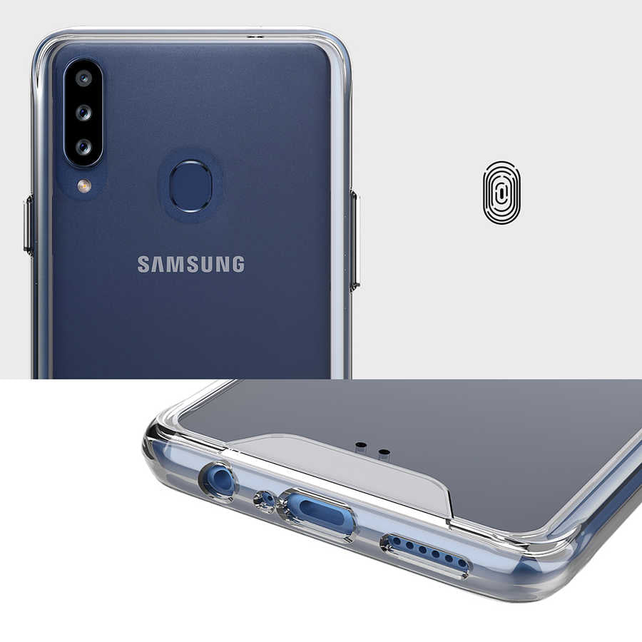 Galaxy M30 Kılıf Zore Gard Silikon Renksiz