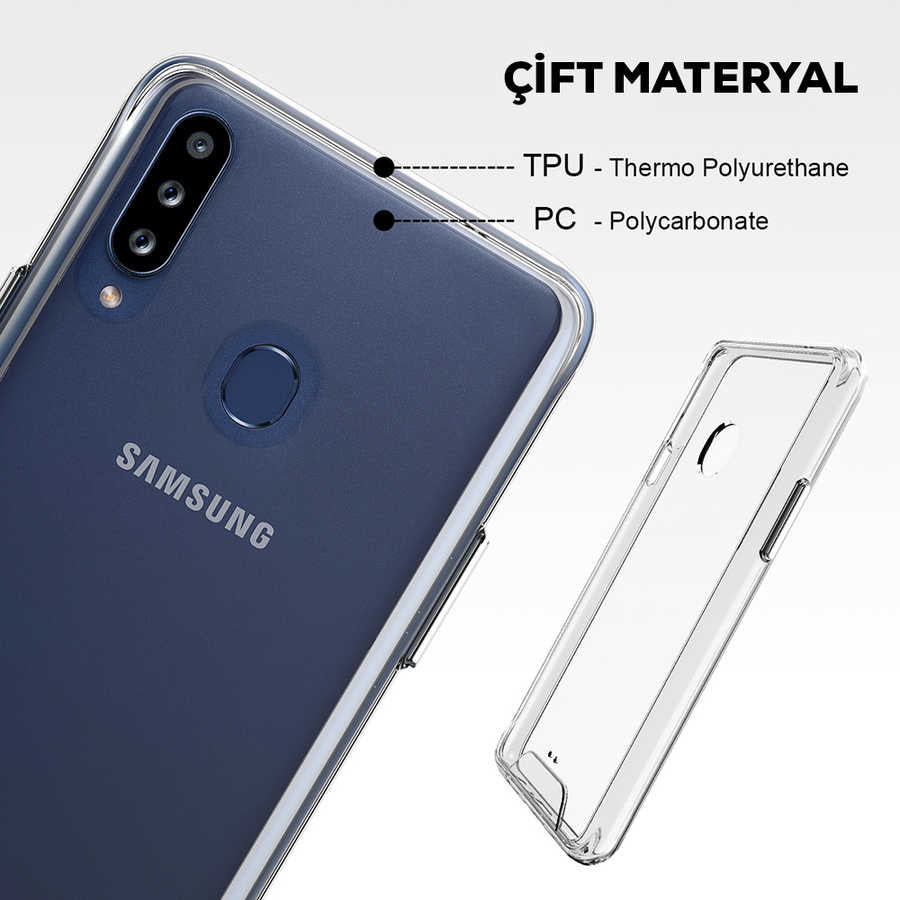 Galaxy M30 Kılıf Zore Gard Silikon Renksiz