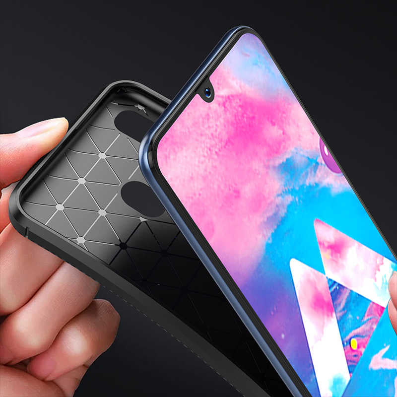 Galaxy M30 Kılıf Zore Negro Silikon Kapak Siyah