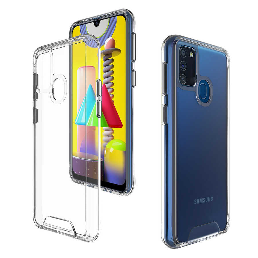 Galaxy M30S Kılıf Zore Gard Silikon Renksiz