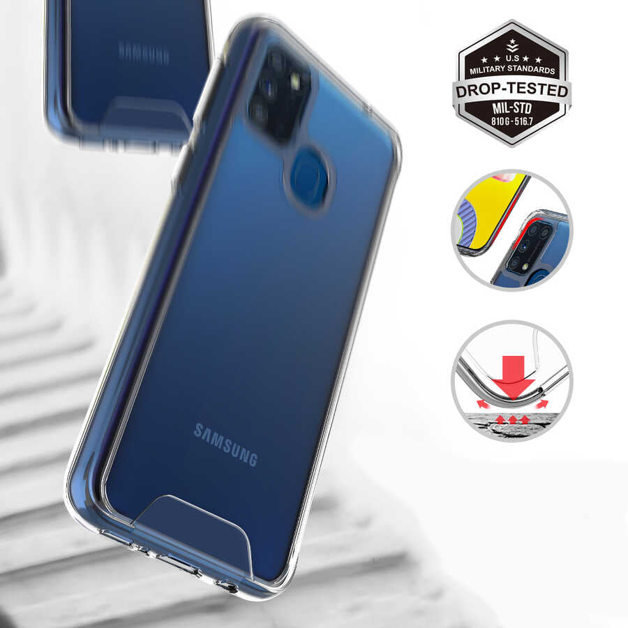 Galaxy M30S Kılıf Zore Gard Silikon Renksiz