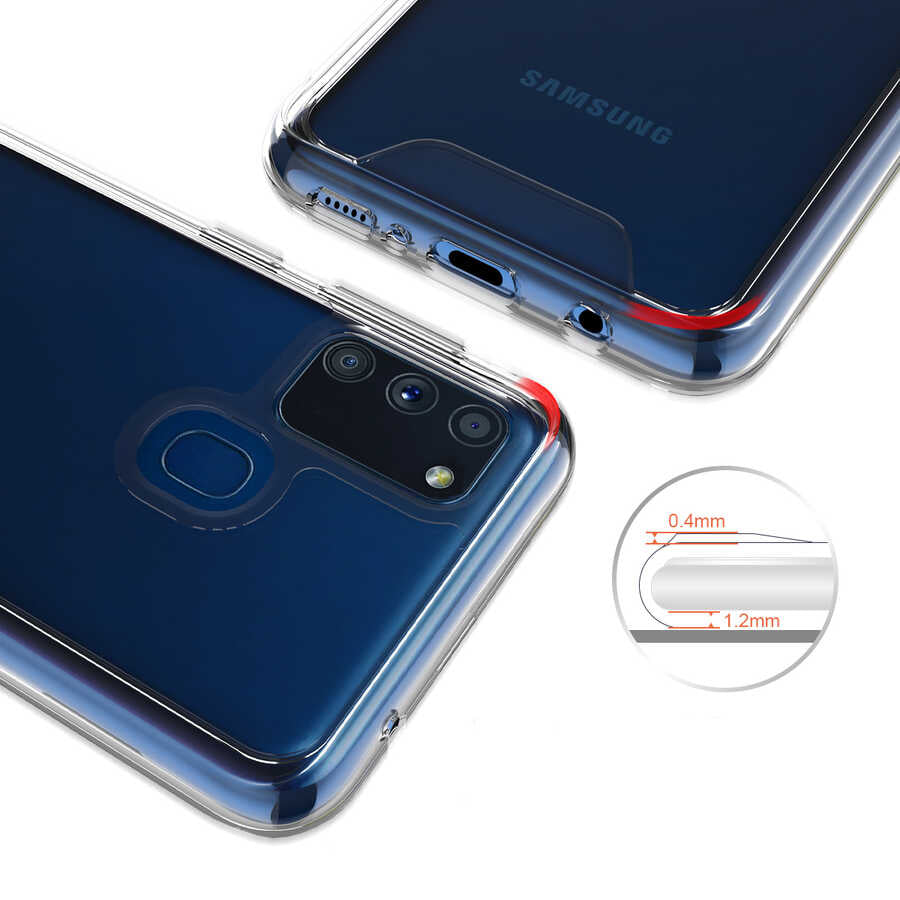 Galaxy M30S Kılıf Zore Gard Silikon Renksiz