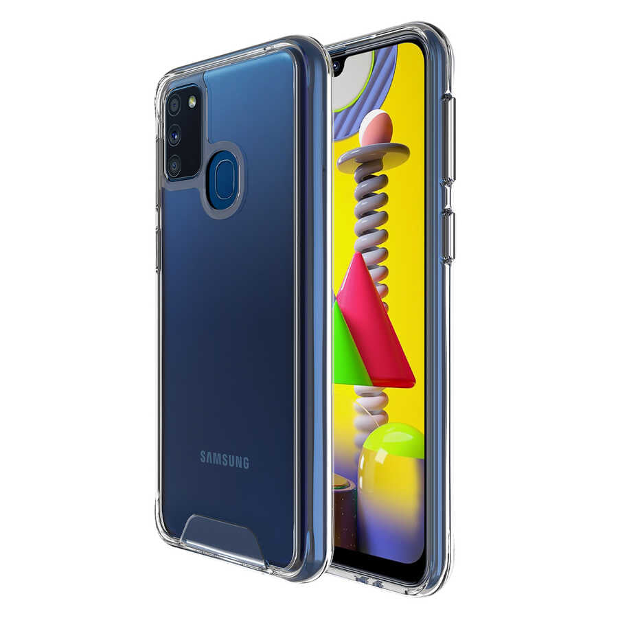 Galaxy M30S Kılıf Zore Gard Silikon Renksiz
