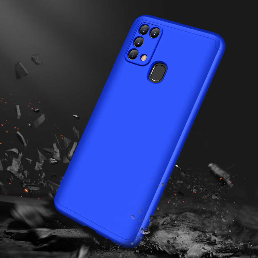 Galaxy M31 Kılıf Zore Ays Kapak Siyah-Gri