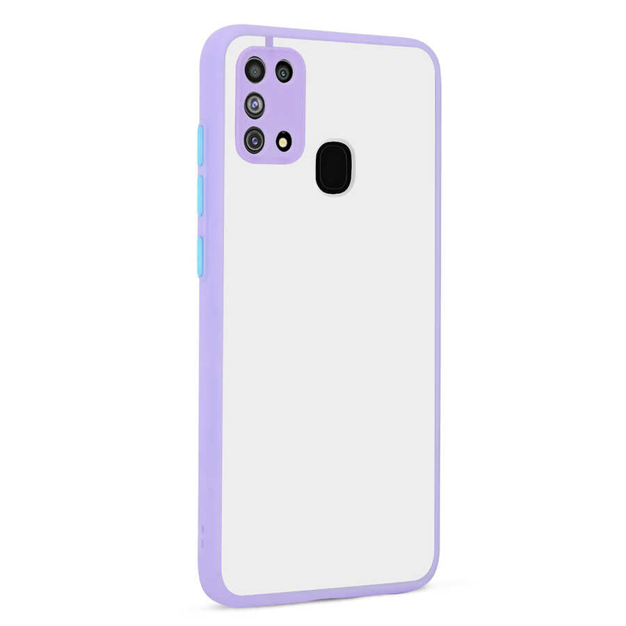 Galaxy M31 Kılıf Zore Hux Kapak Lila