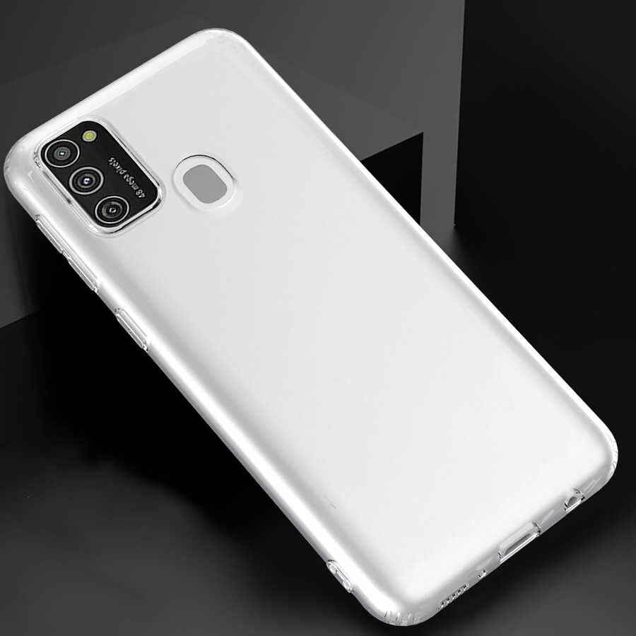 Galaxy M31 Kılıf Zore Kamera Korumalı Süper Silikon Kapak Renksiz
