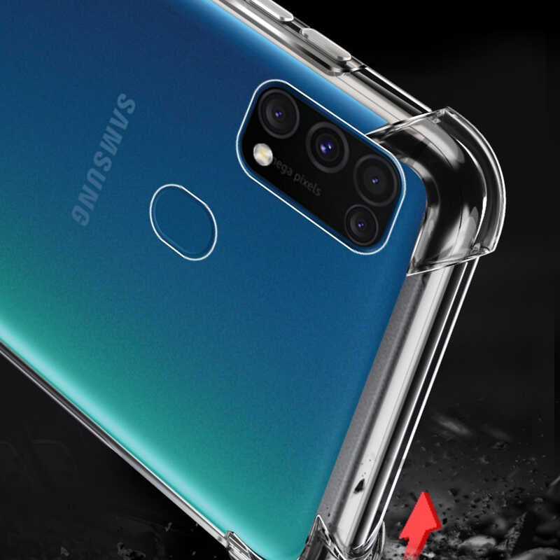 Galaxy M31 Kılıf Zore Nitro Anti Shock Silikon Renksiz