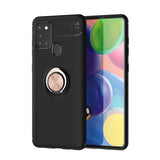 Galaxy M31 Kılıf Zore Ravel Silikon Kapak Siyah-Rose Gold