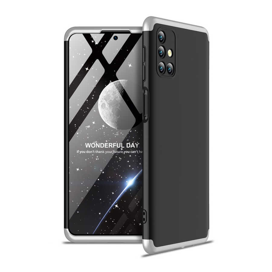 Galaxy M31S Kılıf Zore Ays Kapak Siyah-Gri