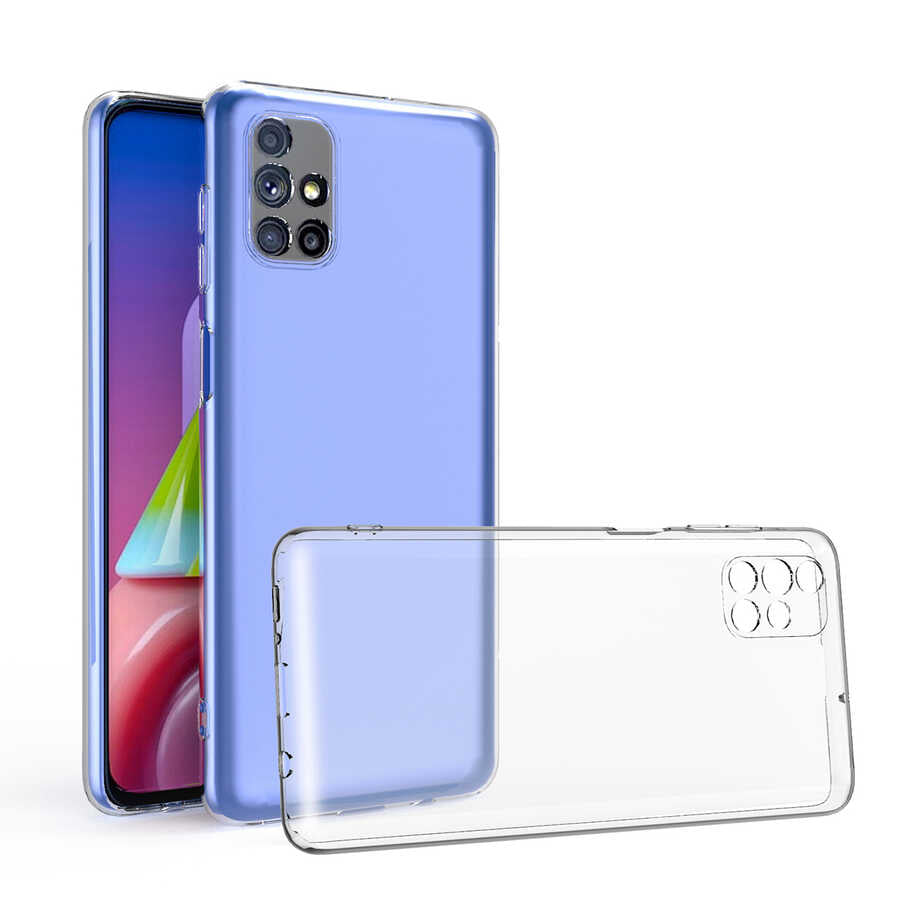 Galaxy M31S Kılıf Zore Kamera Korumalı Süper Silikon Kapak Renksiz