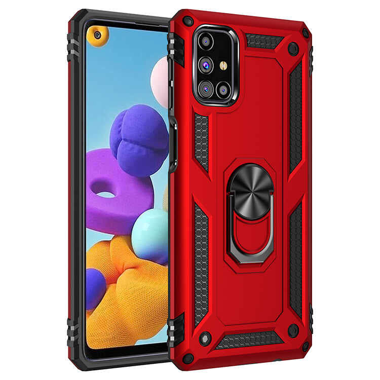 Galaxy M31S Kılıf Zore Vega Kapak Kırmızı