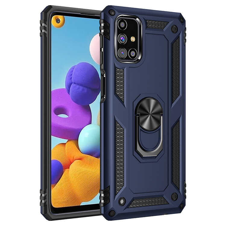 Galaxy M31S Kılıf Zore Vega Kapak Mavi