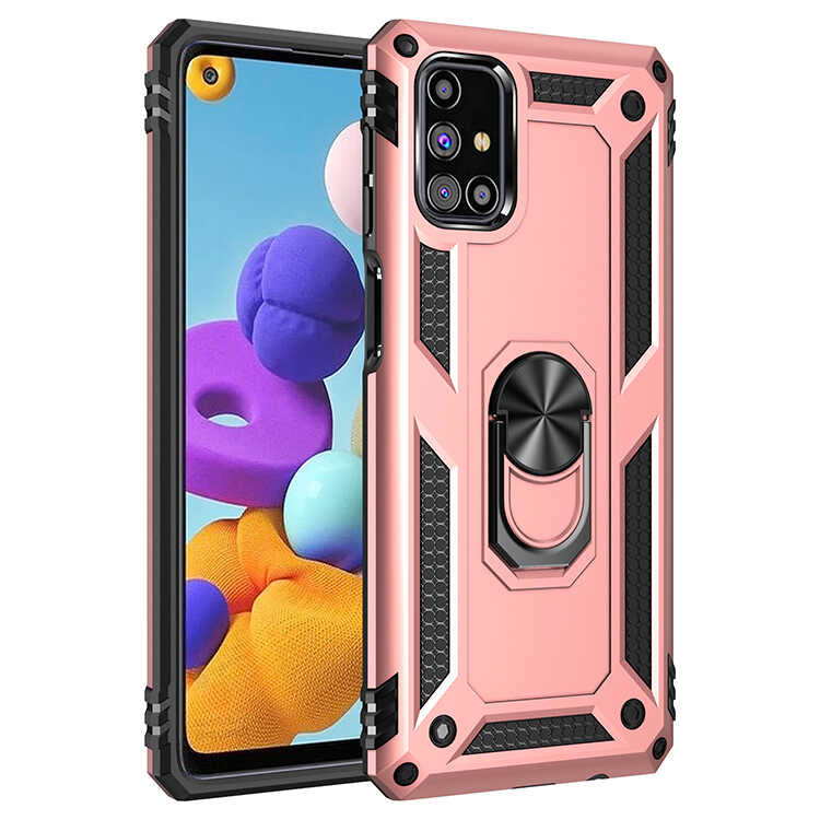 Galaxy M31S Kılıf Zore Vega Kapak Rose Gold