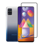 Galaxy M31S Zore Kenarları Kırılmaya Dayanıklı Cam Ekran Koruyucu Siyah