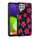 Galaxy M32 Kılıf Simli Desenli Kamera Korumalı Parlak Zore Popy Kapak Çiçek
