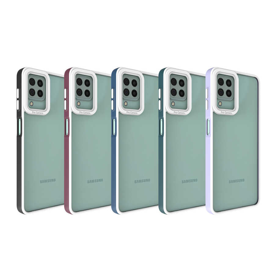 Galaxy M32 Kılıf Zore Mima Kapak Mürdüm