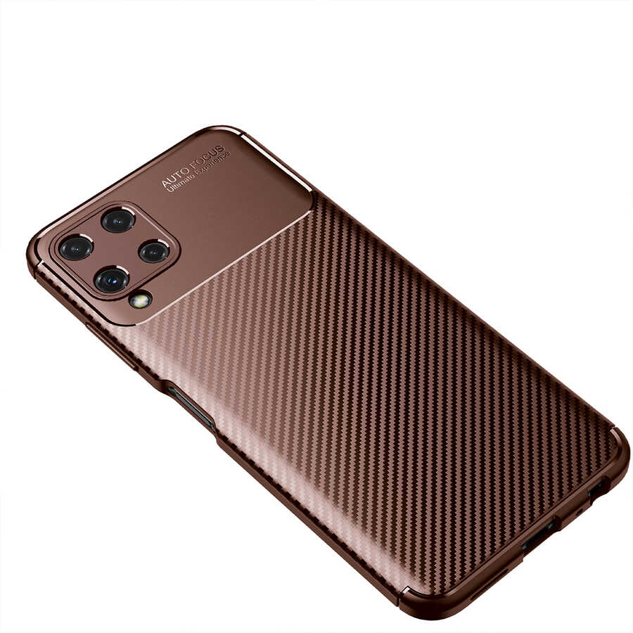Galaxy M32 Kılıf Zore Negro Silikon Kapak Kahverengi