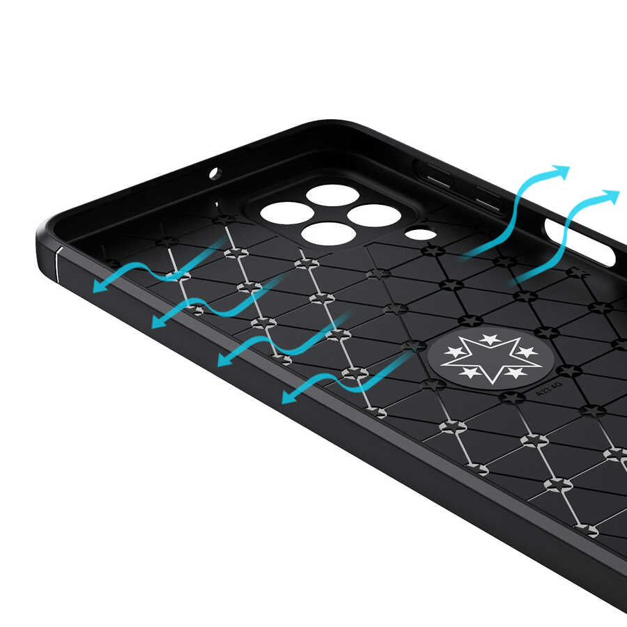 Galaxy M32 Kılıf Zore Ravel Silikon Kapak Mavi