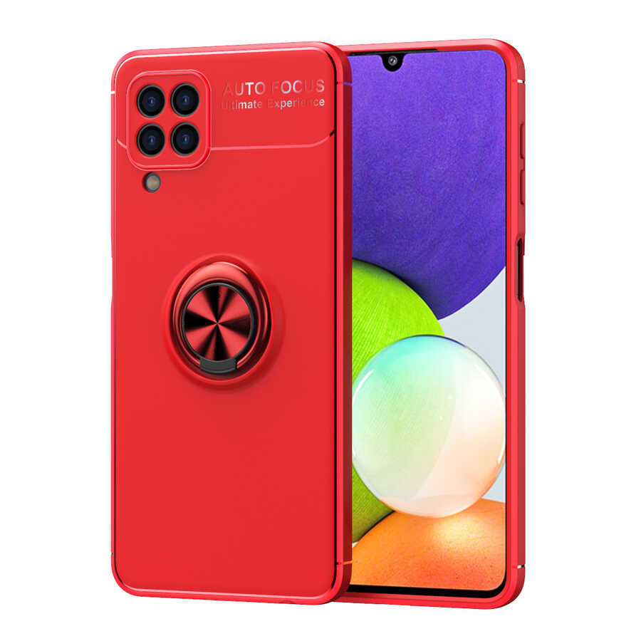 Galaxy M32 Kılıf Zore Ravel Silikon Kapak Kırmızı