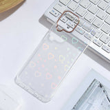 Galaxy M32 Kılıf Zore Sidney Desenli Sert Kapak Heart No1