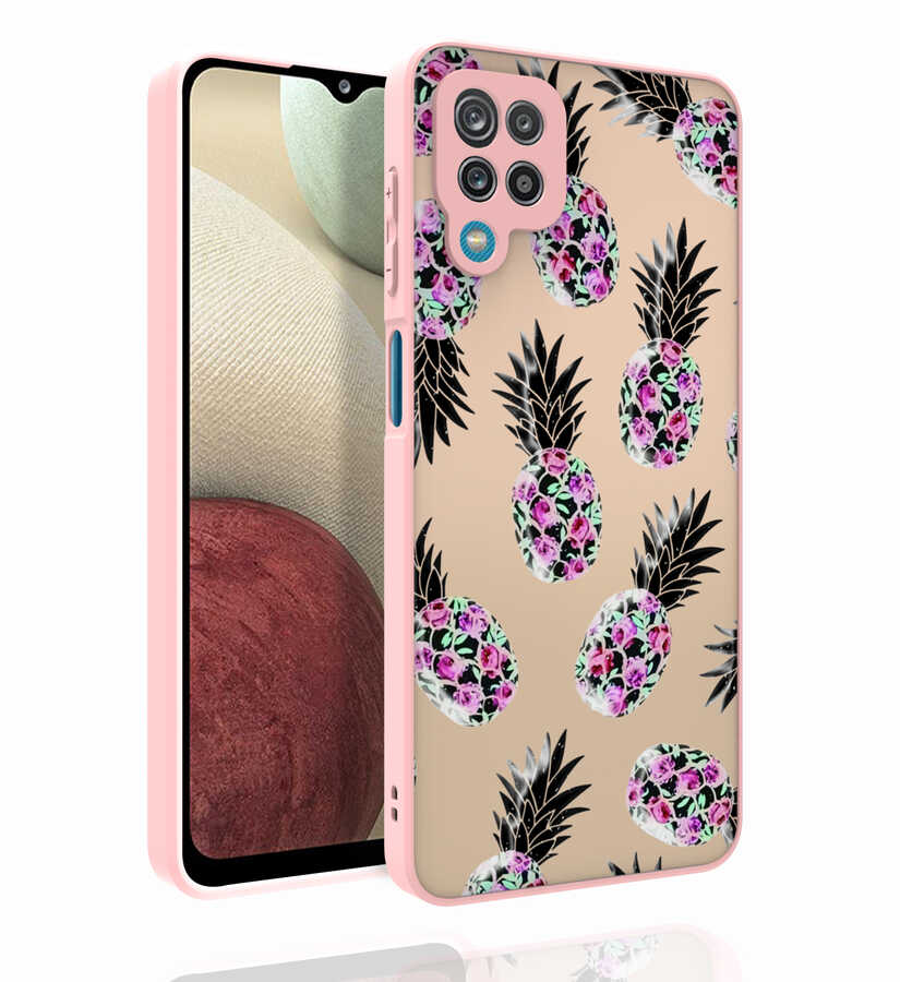 Galaxy M33 Kılıf Desenli Kamera Korumalı Parlak Zore Nora Kapak NO1