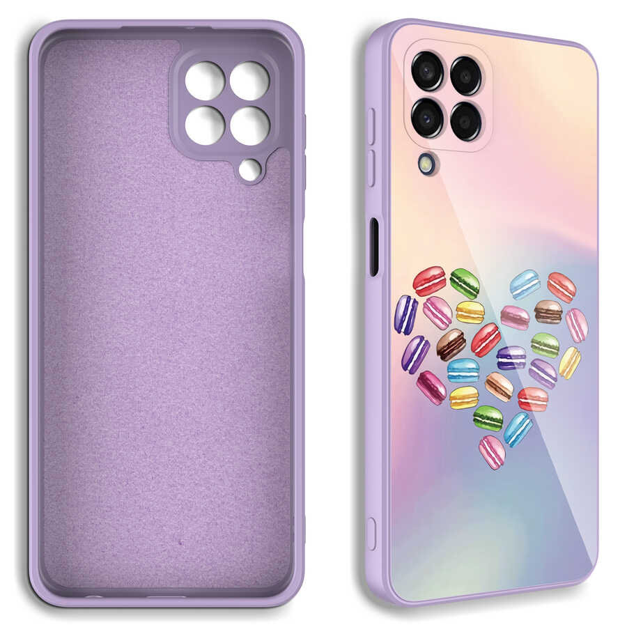 Galaxy M33 Kılıf Kamera Korumalı Desenli Sert Silikon Zore Epoksi Kapak NO7