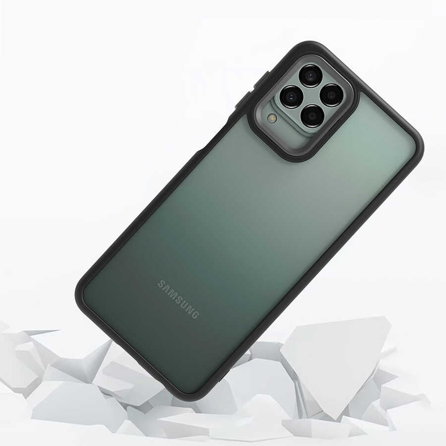 Galaxy M33 Kılıf Zore Flora Kapak Siyah