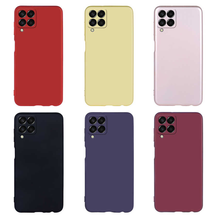 Galaxy M33 Kılıf Zore Premier Silikon Kapak Mürdüm