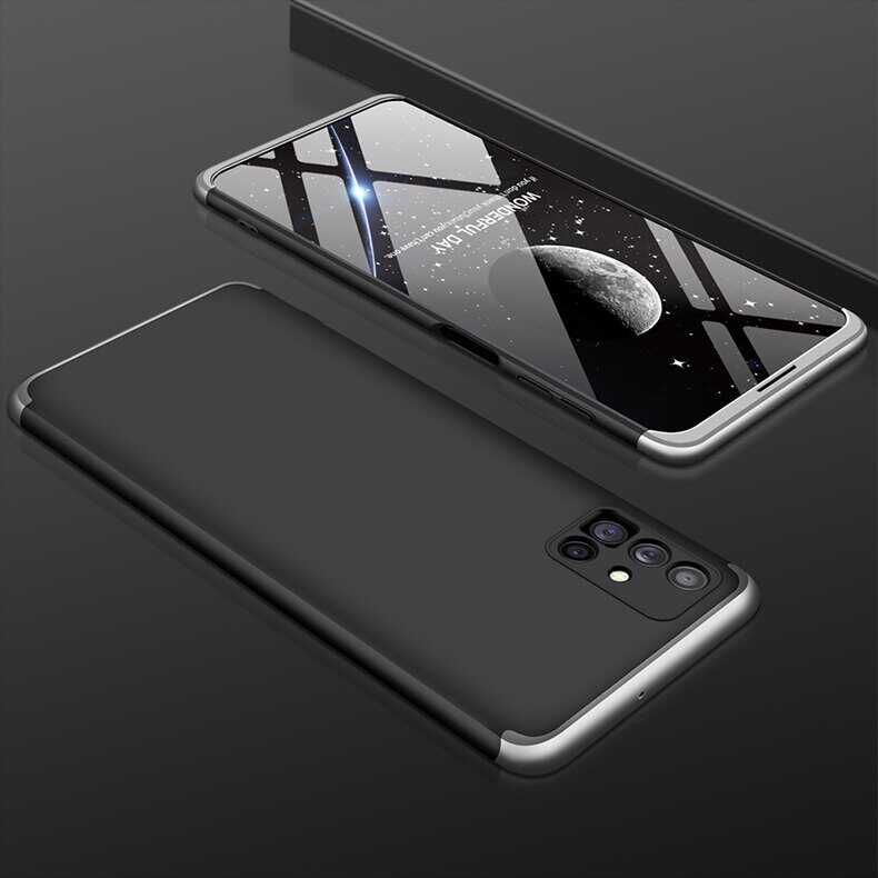 Galaxy M51 Kılıf Zore Ays Kapak Siyah-Gri