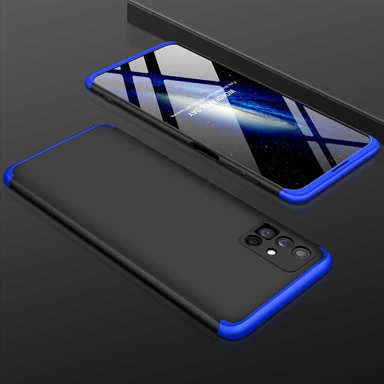 Galaxy M51 Kılıf Zore Ays Kapak Siyah-Mavi