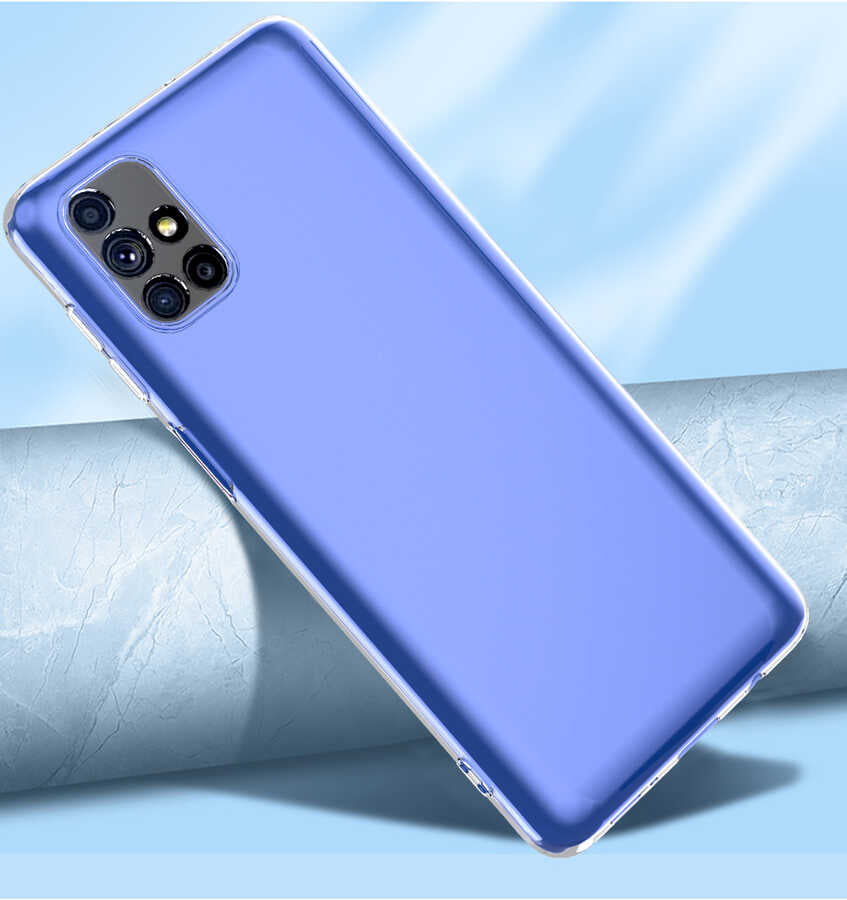 Galaxy M51 Kılıf Zore Kamera Korumalı Süper Silikon Kapak Renksiz