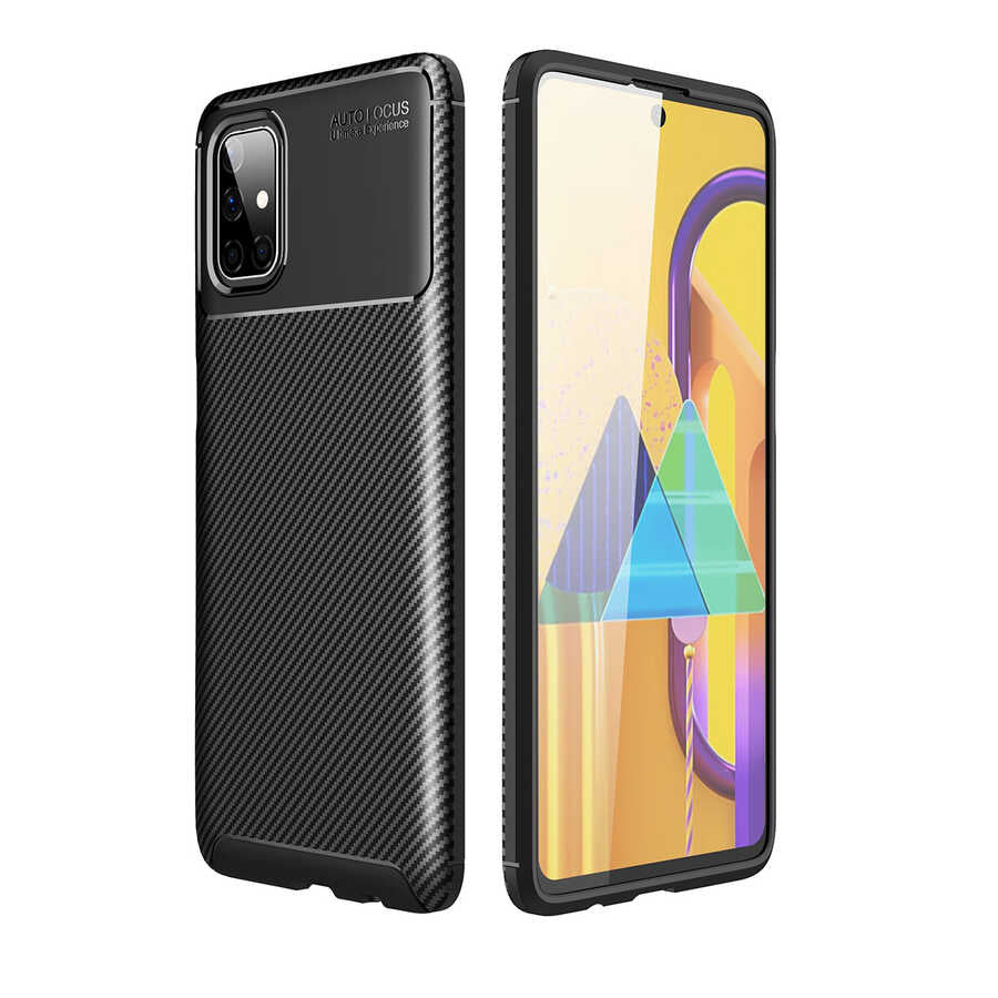 Galaxy M51 Kılıf Zore Negro Silikon Kapak Siyah