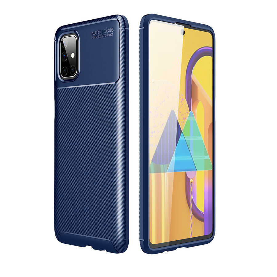 Galaxy M51 Kılıf Zore Negro Silikon Kapak Lacivert