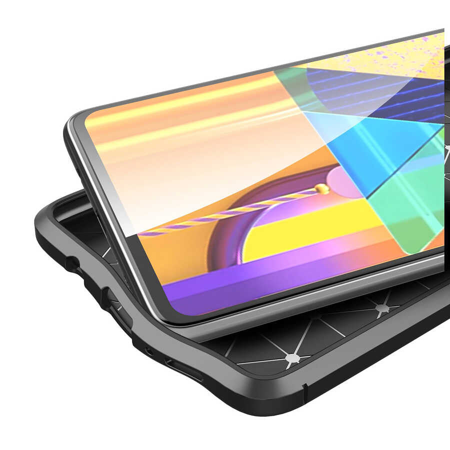 Galaxy M51 Kılıf Zore Niss Silikon Kapak Kırmızı