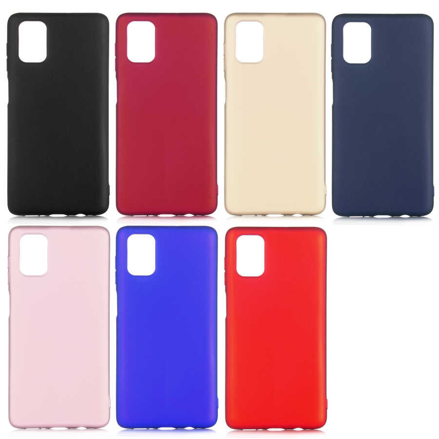 Galaxy M51 Kılıf Zore Premier Silikon Kapak Mürdüm