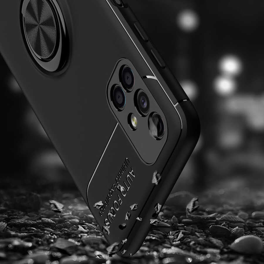 Galaxy M51 Kılıf Zore Ravel Silikon Kapak Siyah-Rose Gold