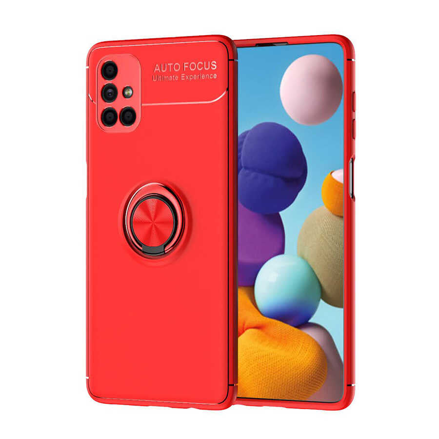 Galaxy M51 Kılıf Zore Ravel Silikon Kapak Kırmızı