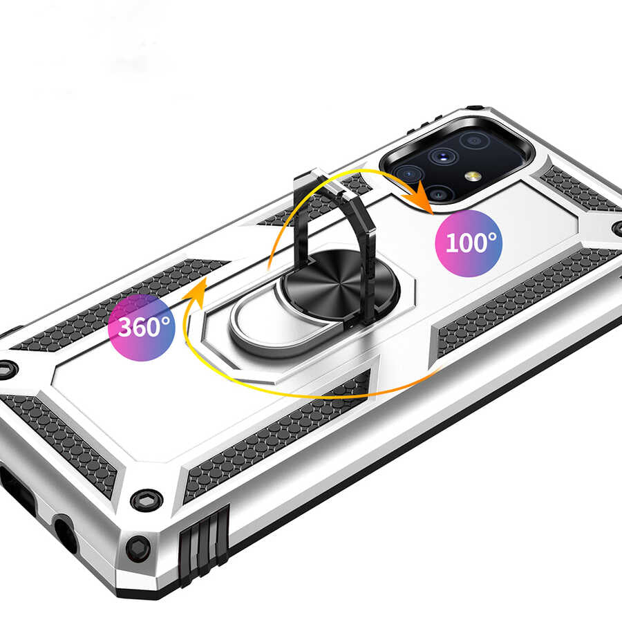 Galaxy M51 Kılıf Zore Vega Kapak Siyah