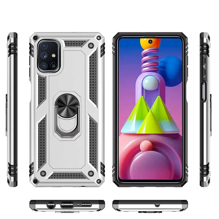 Galaxy M51 Kılıf Zore Vega Kapak Mavi
